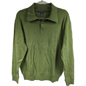 Guy Risoldi Men's Merino Wool Collared Pull-Over Sweater Sz S
